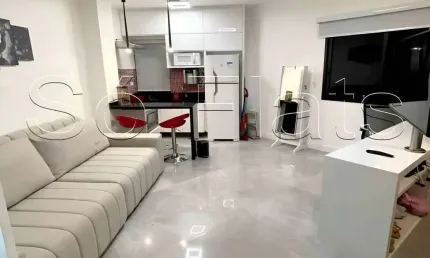 Flat Hampton Park diferenciado no pool com 31m², 1 dormitório e 1 vaga de garagem
