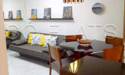 Flat no São Paulo Suíte Service disponível para locação 35m², 1 dormitório e 1 vaga,