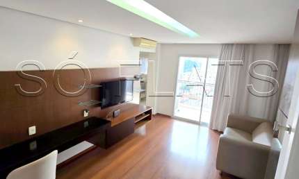 Flat disponível para locação na Vila Nova Conceição próx ao Pq Ibirapuera com 55m², 1 dorm e 1 vaga.