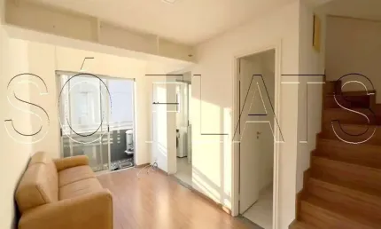 Duplex Top Tower Pinheiros, flat disponível para locação com 44m², 1 dormitório e 1 vaga