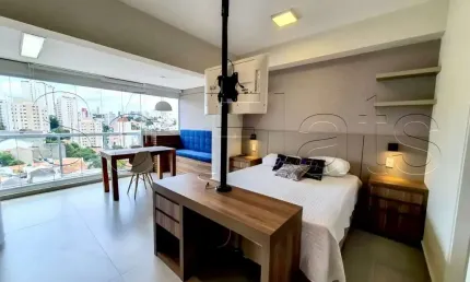 Residencial Vitreo Klabin, flat disponível para locação contendo 36m², 1 dormitório e 1 vaga.