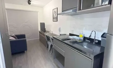 Studio is moema disponivel com 26,78m², 01 dorm, sem vaga de estacionamento.