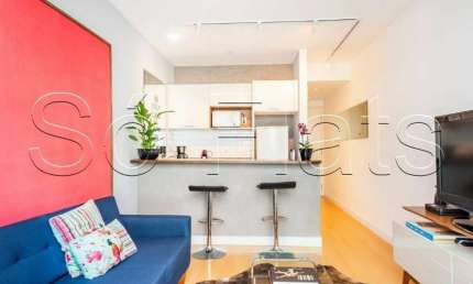 Apartamento estilo duplex disponível para locação contendo 39m², 01 dormitório e 01 vaga.