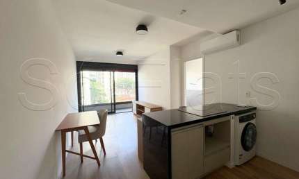 Residencial Bandeira Vila Madalena, apto disponível para locação com 50m², 1 dormitório e 1 vaga.