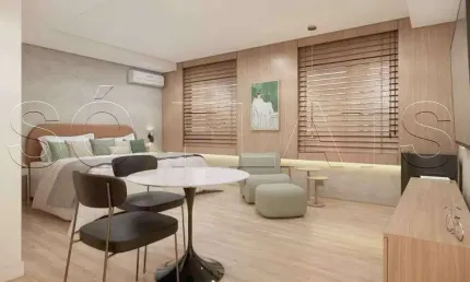 Flat The World disponível com 30,20m², 01 dormitório e 01 vaga de garagem
