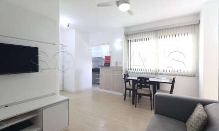 Flat disponível para locação no USA Moema, contendo 60m², 2 dorms e 2 vagas.