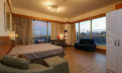 Apto wyndham nortel disponível para locação com 40m², 01 dorm e 01 vaga de garagem.