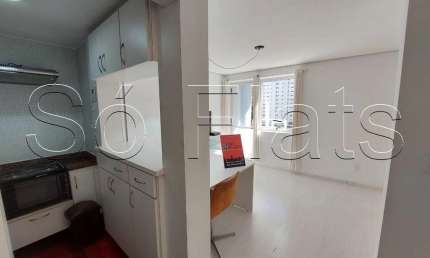 Flat no Crillon contendo 39m², 1 dormitório e 1 vaga, disponível para locação nos Jardins.