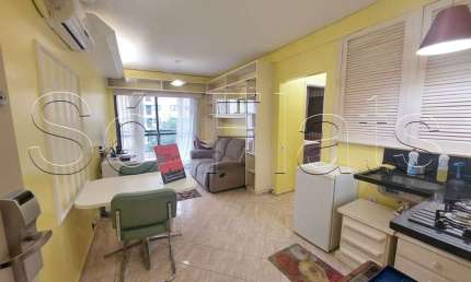 Apartamento Mercure São Paulo Alamedas com 32m² contendo 1 dormitório e 1 vaga de garagem.
