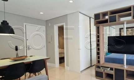 Flat disponível para locação na Vila Nova Conceição prox. ao Pq Ibirapuera com 54m², 1 dorm e 1 vaga