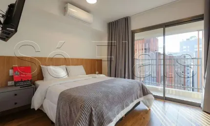 Apartamento 33m²  totalmente mobiliado para locação no paraíso.