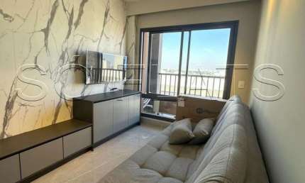 Disponível para locação em Moema com 28m² totalmente mobiliado e decorado