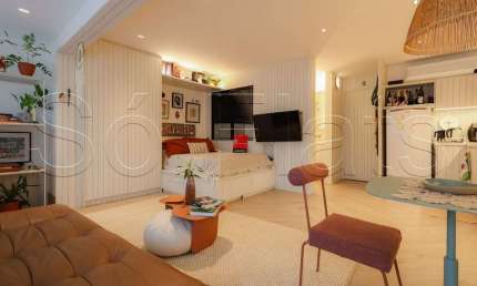 Residencial Ascent Paulista, studio disponível para locação contendo 30m² e 1 dormitório.