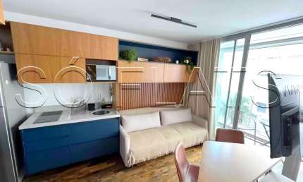 Helbor Wide, studio no bairro de Pinheiros disponível para locação contendo 29m² e 1 dormitório.