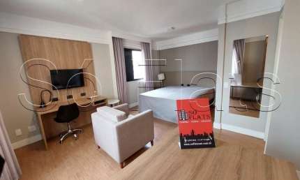 Flat disponível para locação no Transamérica Bela Cintra, contendo 30m², 1 dormitório e 1 vaga.