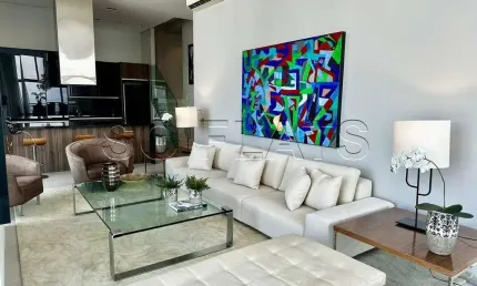 Apartamento totalmente mobiliado nos Jardins com 127m² e 2 vagas de garagem.