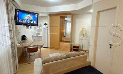 Flat Tsue Bienal disponível para venda com 26m², 01 dormitório e 01 vaga de garagem