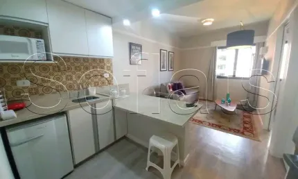 Apto no Ninety para locação com 33m², 1 dormitório e 1 vaga de garagem nos Jardins.