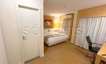 Apto no Nobile Hotels Congonhas contendo 25m², 1 dormitório e 1 vaga para locação no Campo Belo.