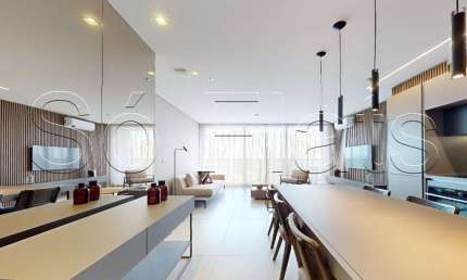 Residencial JFL125, flat disponível para locação contendo 83m², 1 dormitório e 1 vaga.