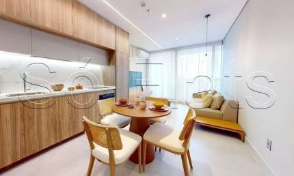 Residencial JFL125, flat disponível para locação contendo 60m², 1 dormitório e 1 vaga.