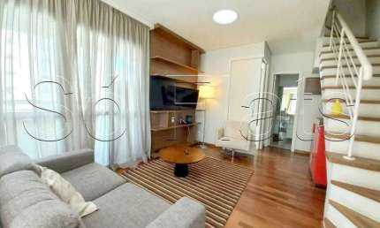 Flat de alto padrão com 3 dorms e 2 vagas de garagem com serviços de hotelaria disponível locação