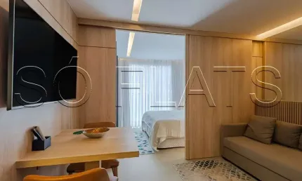 Flat no Residencial Hit Itaim disponível para locação bem localizado próx da Av Santo Amaro.