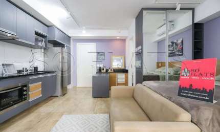 Studio no Residencial London SP, disponível para locação contendo 36m², 1 dormitório e 1 vaga.