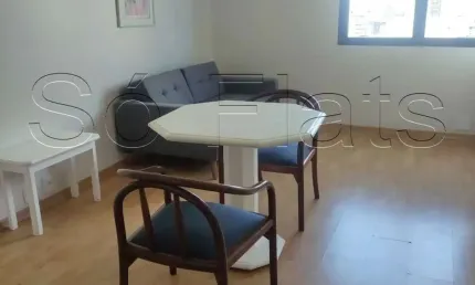 Apto no Ninety para locação com 33m², 1 dormitório e 1 vaga de garagem nos Jardins.