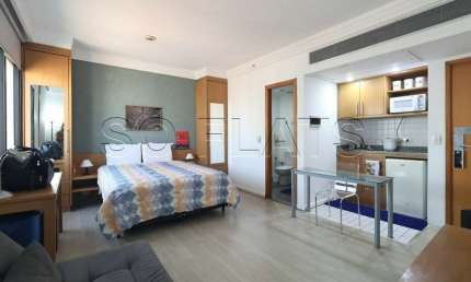 Apto Tryp Tatuapé disponível para locação com 28m², 01 dorm e 01 vaga de garagem.