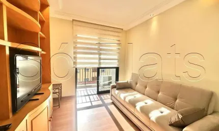 Estanconfor moema, flat disponível para locação 40m², 1 dormitório e 1 vaga de garagem.