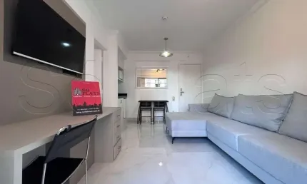 Flat the palace, disponível para locação com 36m², 01 dormitório e 01 vaga