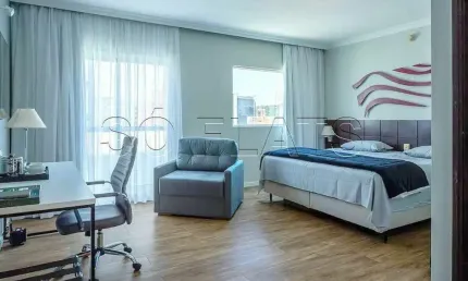 Flat Blue Tree Verbo Divino disponível para locação com 30m², 01 dormitório e 01 vaga de garagem.