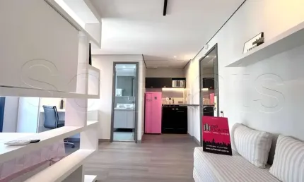 Flat disponível para locação no interative, com excelente localização próx do shopping pamplona.