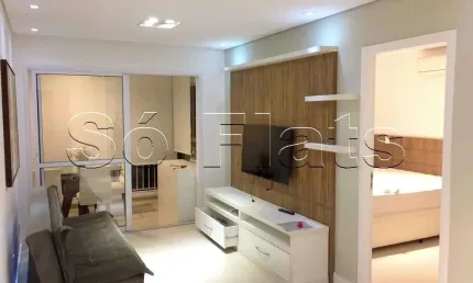 Flat disponível para locação no Residencial Inn Berrini com localização privilegiada no Brooklin.