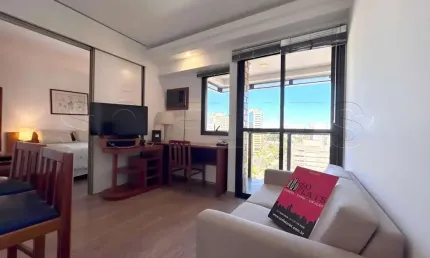 Apto equipado no q.i, com 37m², 1 dormitório e 1 vaga em moema, disponível para locação.