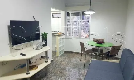 Flat no São Paulo Suíte Service disponível para locação 35m², 1 dormitório e 1 vaga.