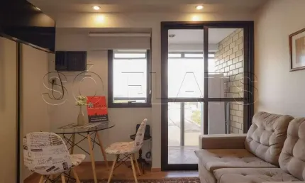 Apto equipado no q.i, com 37m², 1 dormitório e 1 vaga de garagem em moema, disponível para locação.