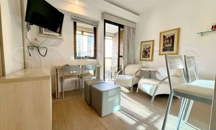 Flat disponível para locação totalmente mobiliado em moema, próximo da avenida ibirapuera.