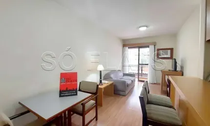 Apto london disponível para locação com 45m², 01 dormitório e 01 vaga de garagem.