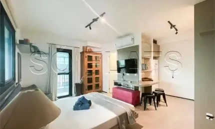 Vn humberto i, studio mobiliado disponível para venda com 33m² e 1 dormitório