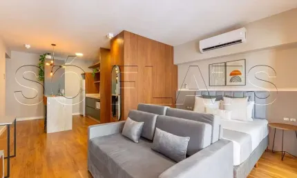 Residencial landing campo belo, studio disponível para venda com 47m², 1 dormitório e 1 vaga