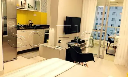 Apartamento wish moema, disponível para locação com 37m² e 01 vaga de garagem