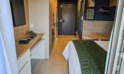 Studio estilo chácara santo antônio, disponível para locação contendo 27m² e 1 dormitório.