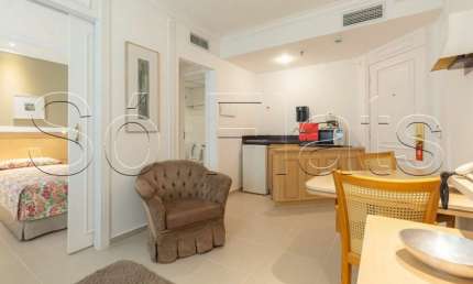 O melhor flat disponível para locação na Bela Vista Edifício The Universe com entrada imediata