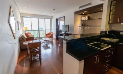 Flat estilo residencie no Itaim Bibi, 60m², Prox a Av. Nove de Julho, disponível para locação.