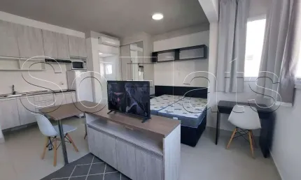 Flat para locação no Atrium Augusta 30m², 1 dormitório e 1 vaga de garagem. Sem burocracia.