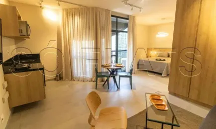 Flat Address 43m² 1 dormitório 1 vaga para locação no Itaim Bibi.