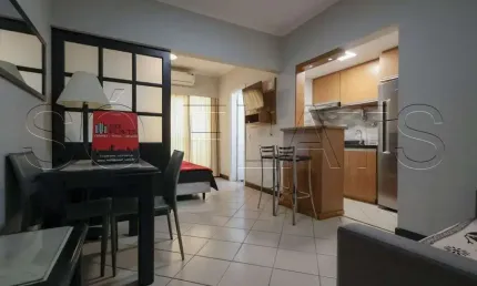 Champs Elysees, flat disponível para locação na Santa Cecilia, Republica, Centro de São Paulo.