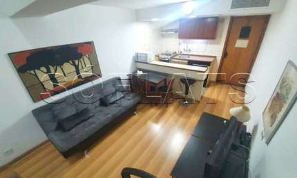 Duplex mobiliado com serviços, com 1 dormitório 56m² a 3 minutos andando da Avenida Paulista.